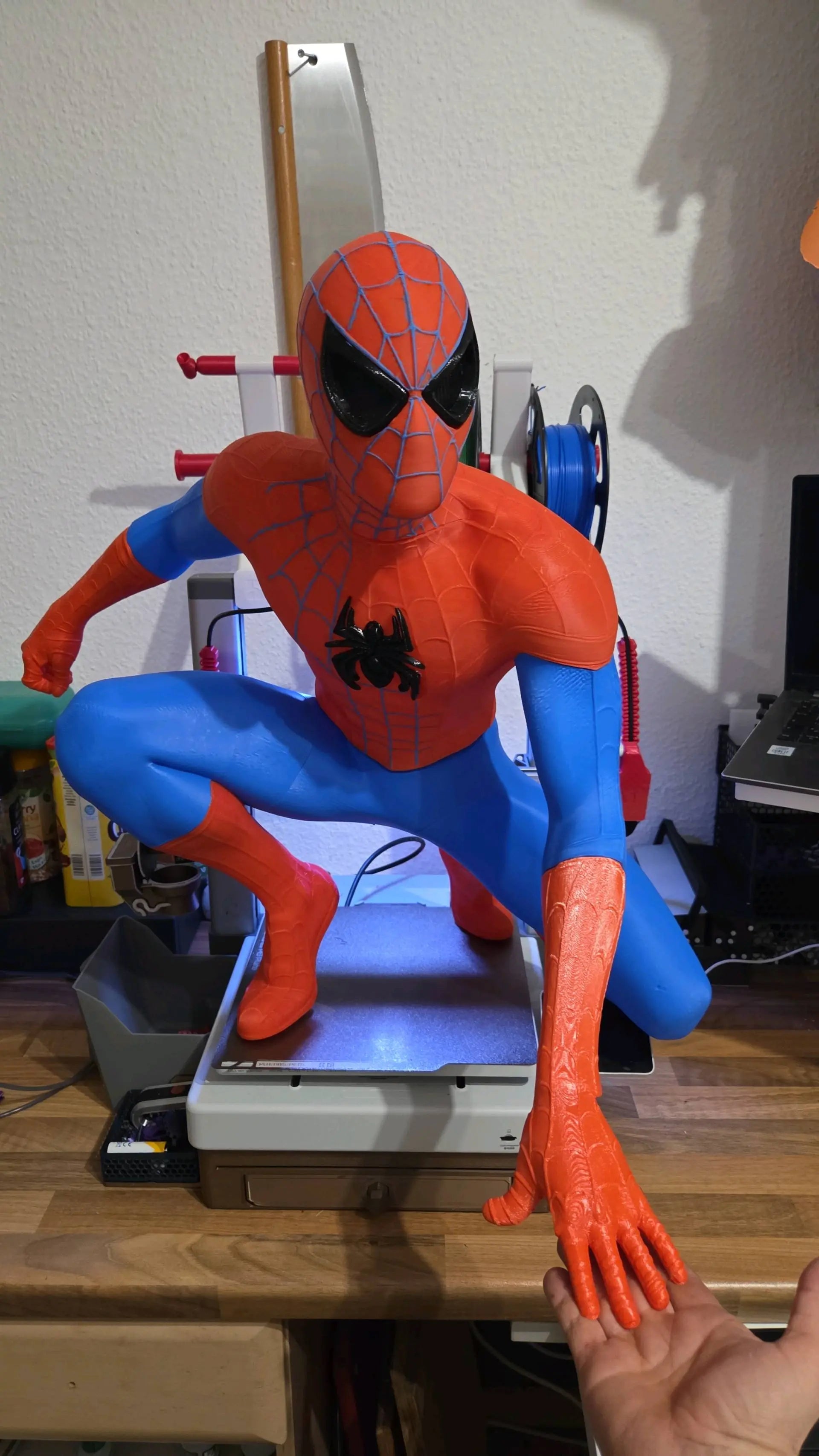 16" 1ft 4in Spiderman due to shape arm and leg glued on your end by 3dCurioPrints