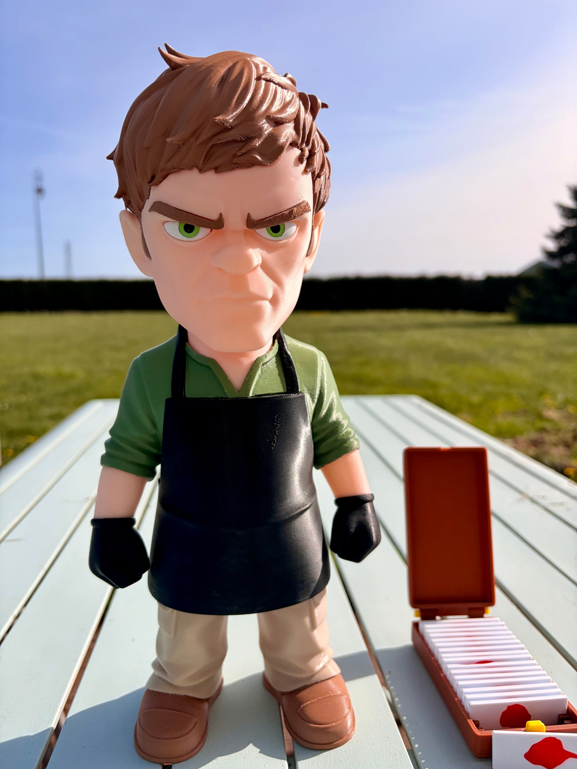 1ft Dexter with cards and briefcase by 3dCurioPrints