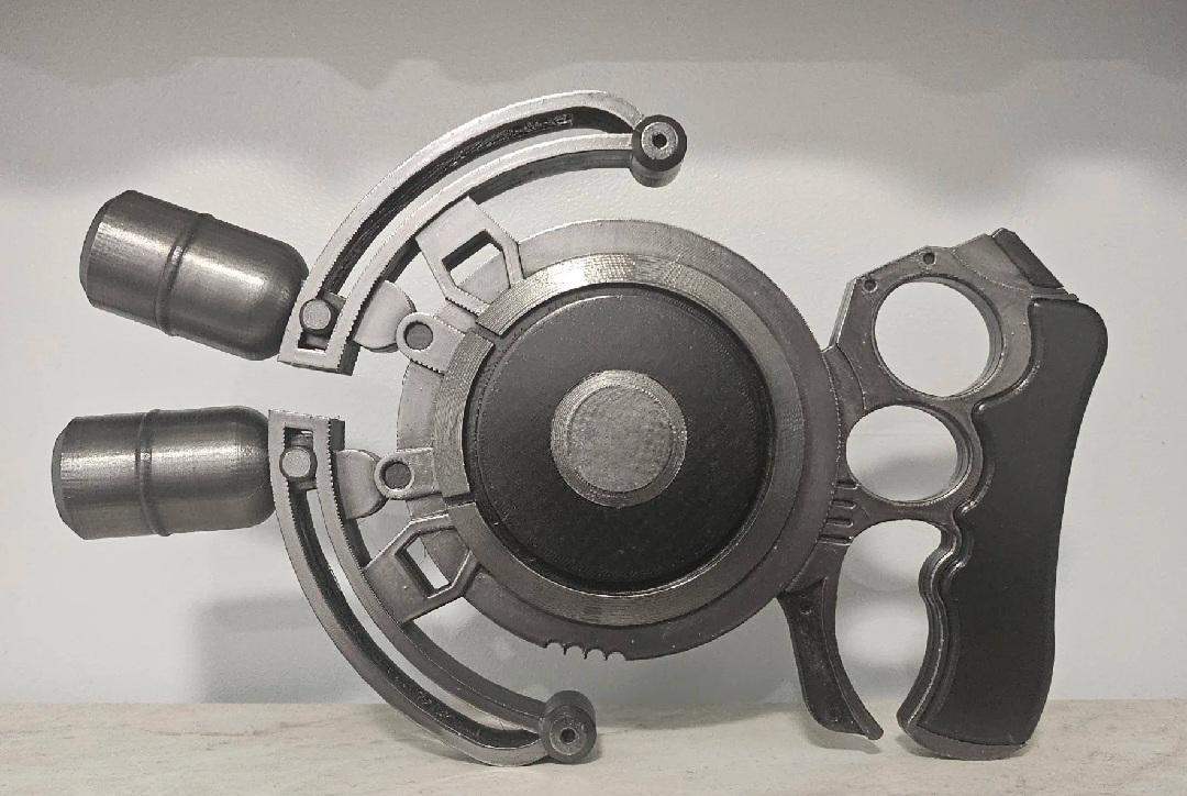 Vigilante arkham line launcher cosplay batman superhero cosplay instead silver grey by 3dCurioPrints