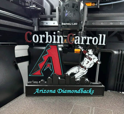 All sports 10-inch nameplate featuring NFL, NBA, MLB athletes like Kobe, Jordan, LeBron, Curry, Ohtani, and Brady