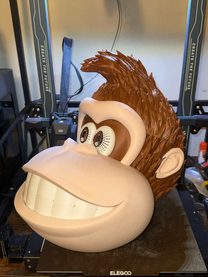 Donkey Kong helmet mask with magnets one size fits various head shapes for cosplay