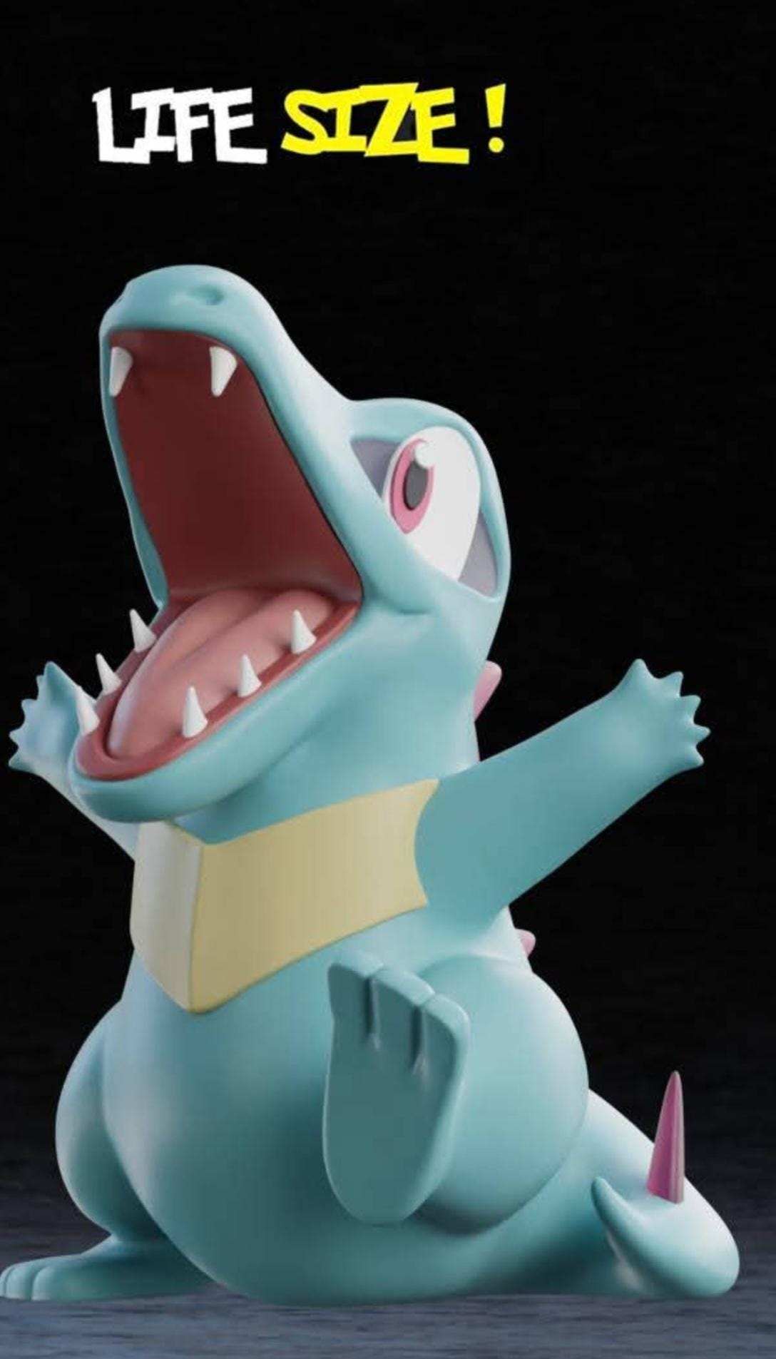 Large 1ft 6in pokemon #0158 totodile full size life size made to order by 3dCurioPrints