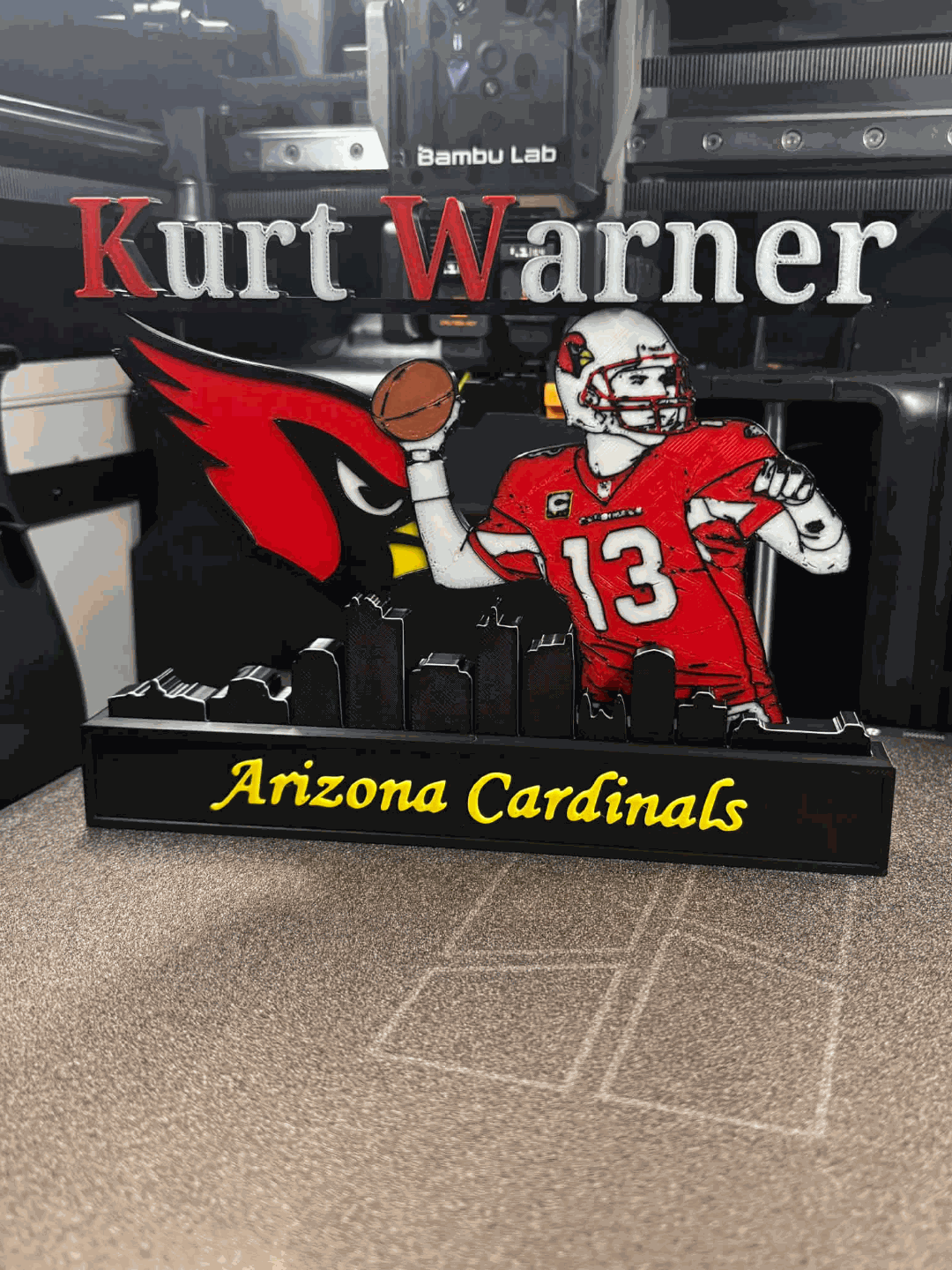 All sports 10" nameplate featuring NFL, NBA, MLB athletes like Kobe, Jordan, LeBron, Curry, Ohtani, and Brady