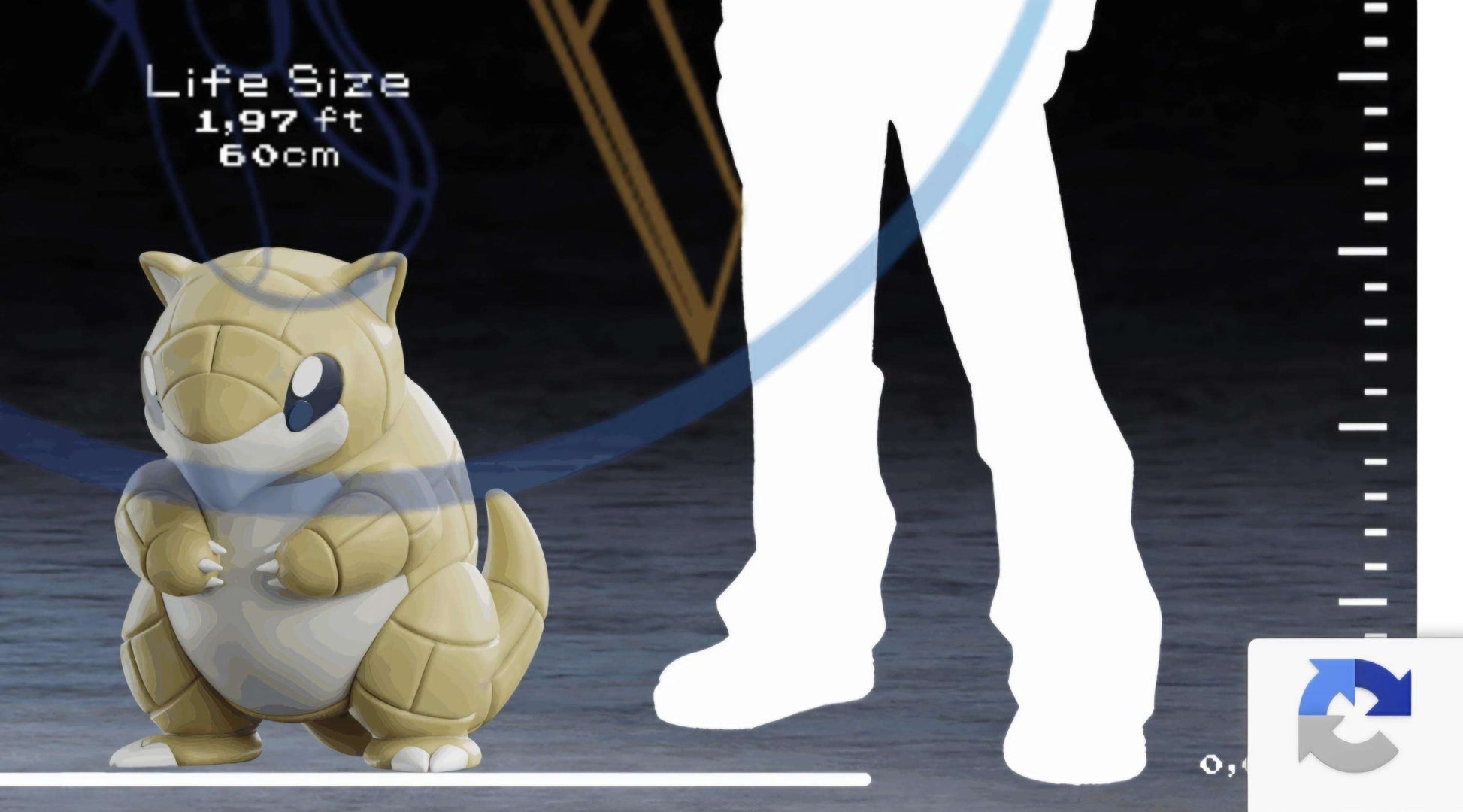 Full size pokemon sandshrew 1ft 10in #0027 bust statue figure by 3dCurioPrints