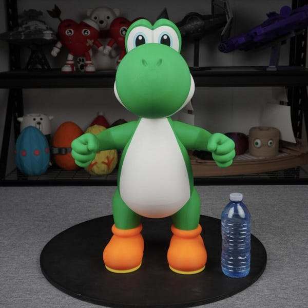 Large 27" 1:1 Yoshi bust lifesize mario figure bust statue by 3dCurioPrints