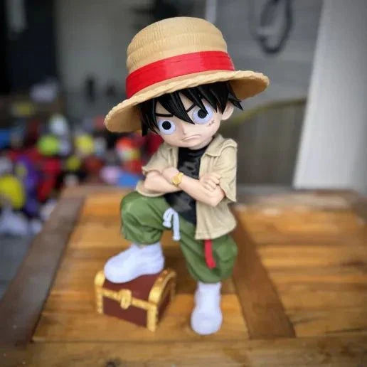 25 inch Urban Luffy One Piece figure statue with bold street-ready design