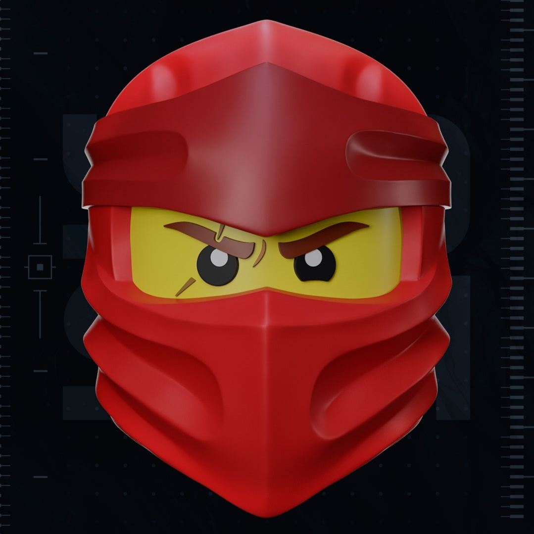 Lego Nijango GO Ninja Helmet in black, green, red, and blue, fits heads up to 24 inches