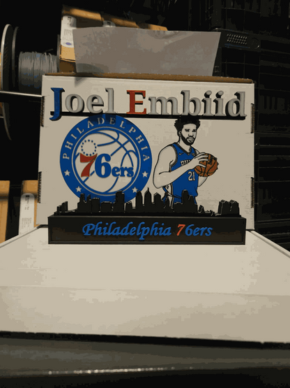 All sports 10-inch nameplate featuring NFL, NBA, MLB stars like Kobe, Jordan, LeBron, Curry, Ohtani, and Brady