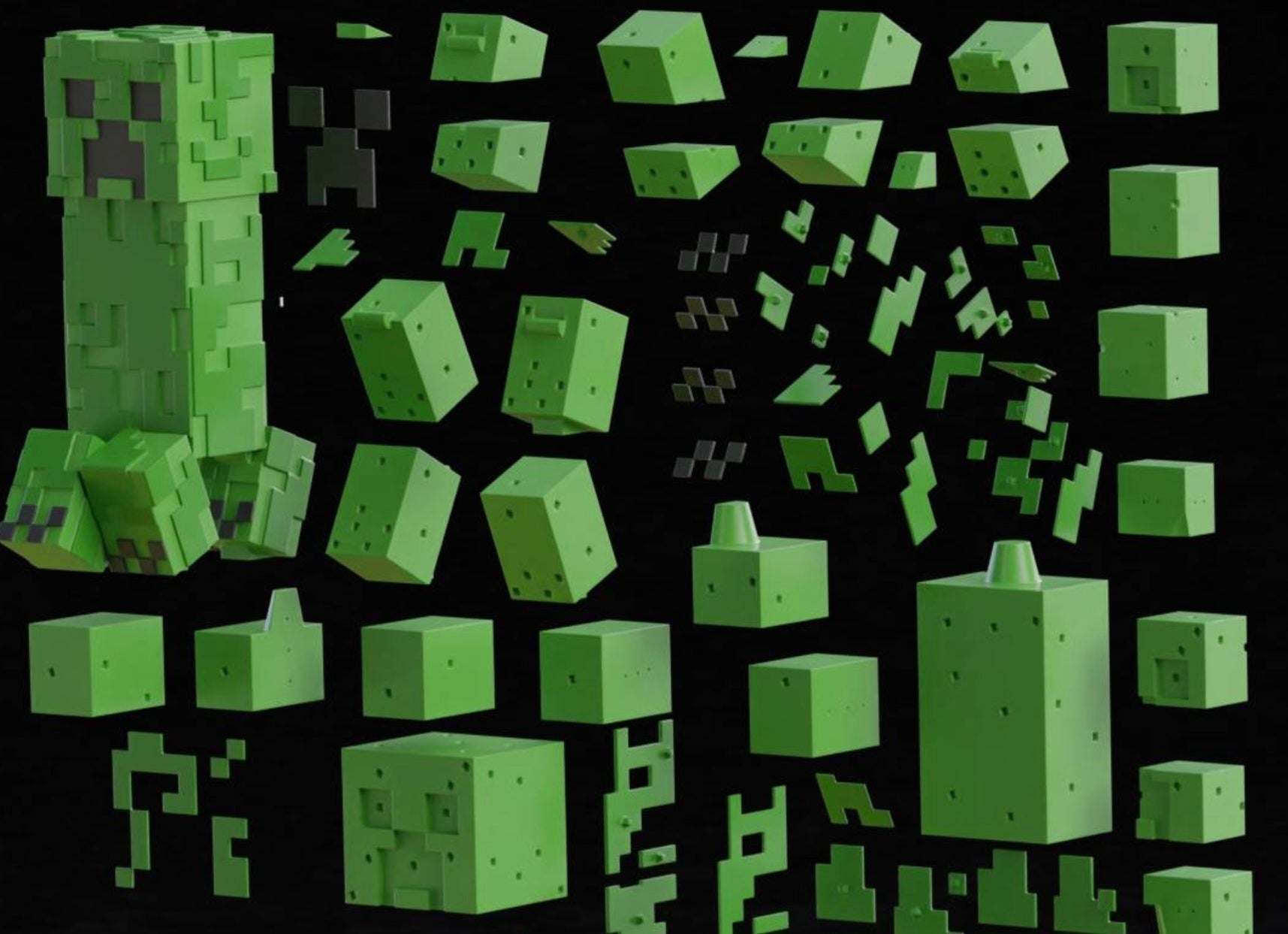 Large 3ft minecraft statue figure bust made to order 3-4 weeks by 3dCurioPrints