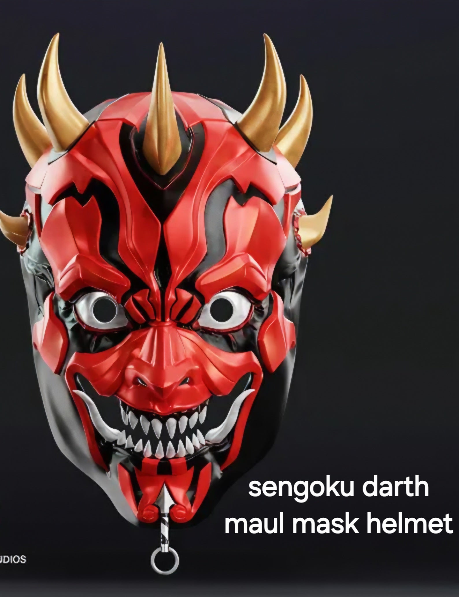 Sengoku Darth Maul helmet mask with white and beige teeth options
