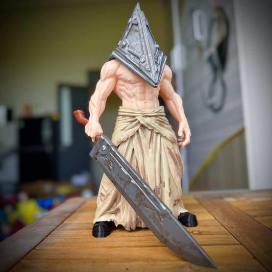 16-inch Silent Hill Pyramid Head bust statue with glue-in sword display piece