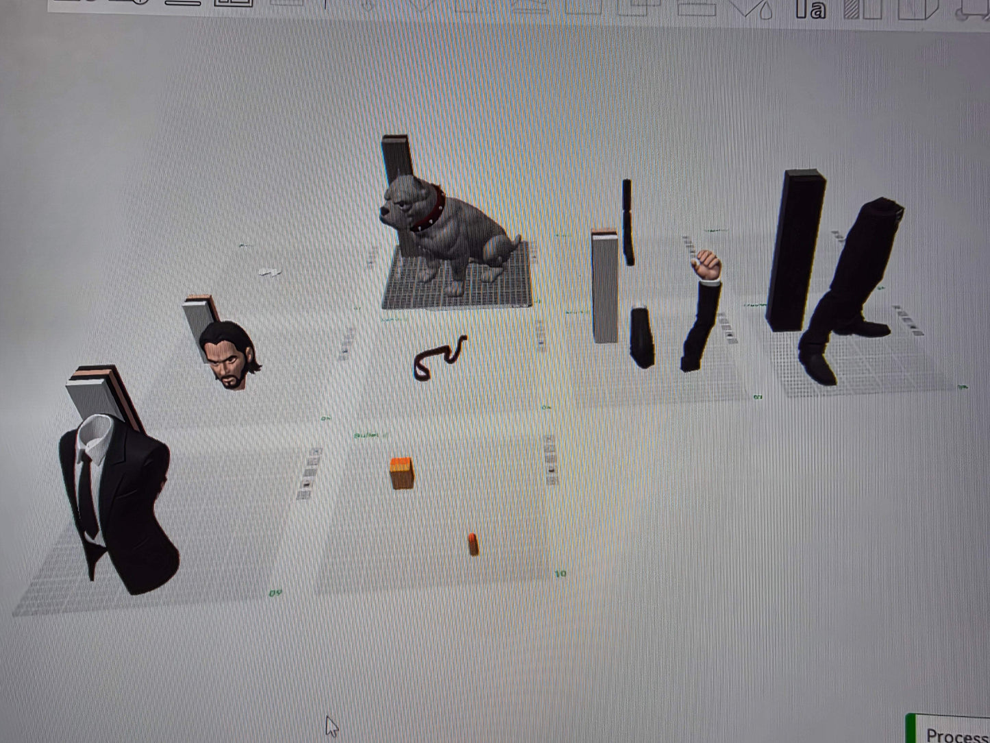 21" 1ft 9in John Wick and dog massive by 3dCurioPrints