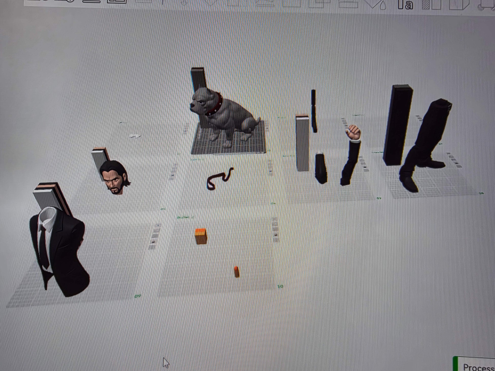 21" 1ft 9in John Wick and dog massive by 3dCurioPrints