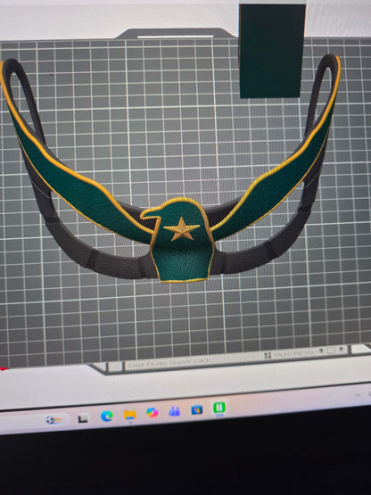 Soldier Boy Vought mask with colored finish for cosplay and conventions