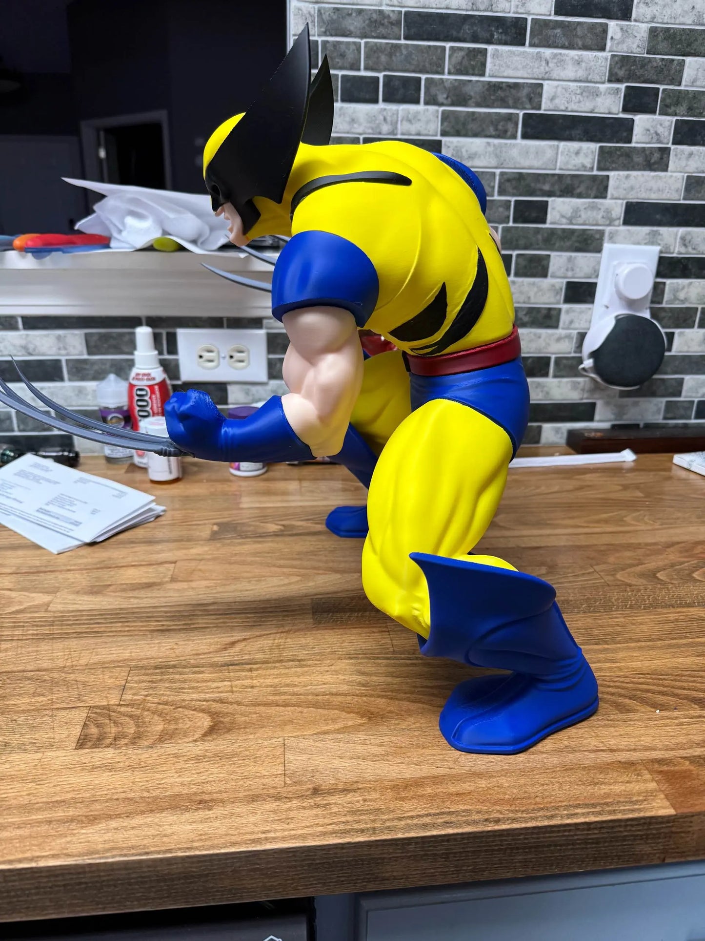 21" 1ft 9in Wolverine due to shape some gluing requred your end 6 walls quality piece by 3dCurioPrints