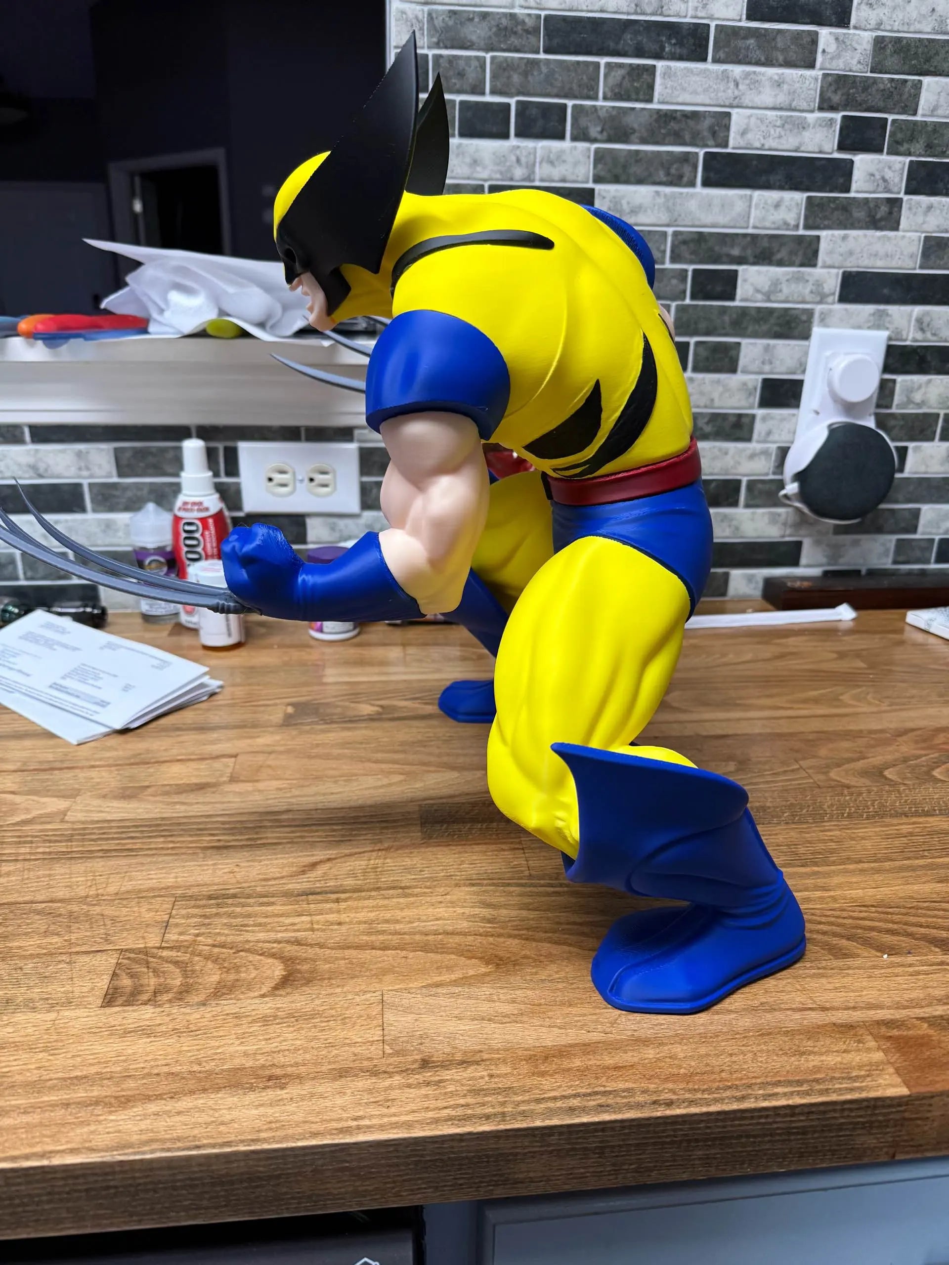21" 1ft 9in Wolverine due to shape some gluing requred your end 6 walls quality piece by 3dCurioPrints
