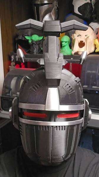 Rare Beetleborg helmet mask in black and blue for cosplay and display