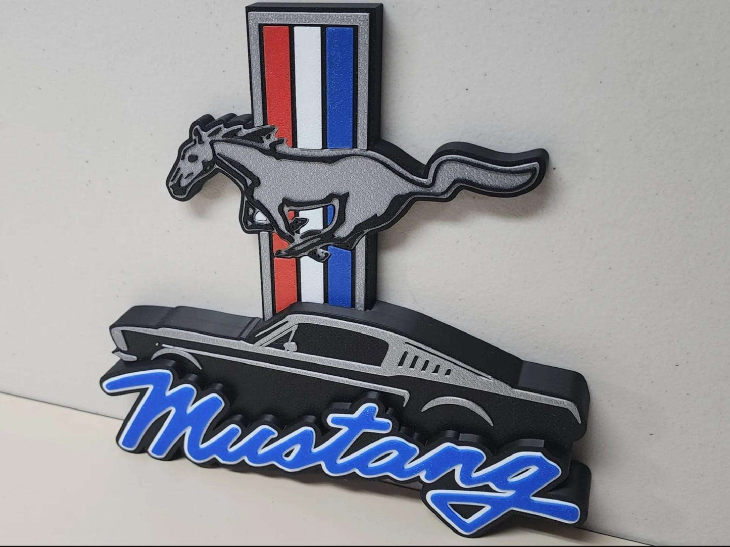 10" Ford mustang wall art desk art by 3dCurioPrints