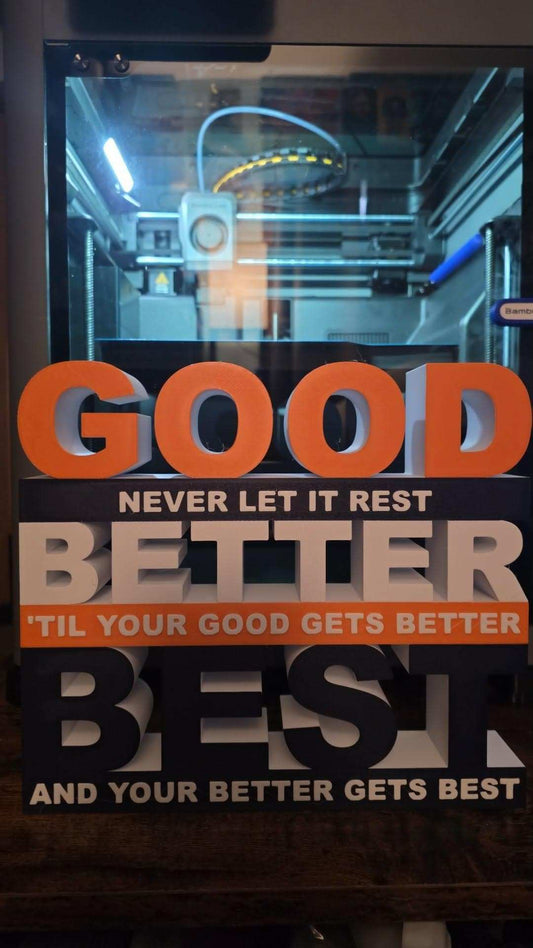 Chicago bears good better best wall art desk art by 3dCurioPrints