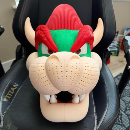 Bowser mask helmet prop with magnets standard size from Mario
