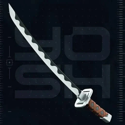 3D-printed TMNT Leonardo katana cosplay prop blade for costume and photoshoots