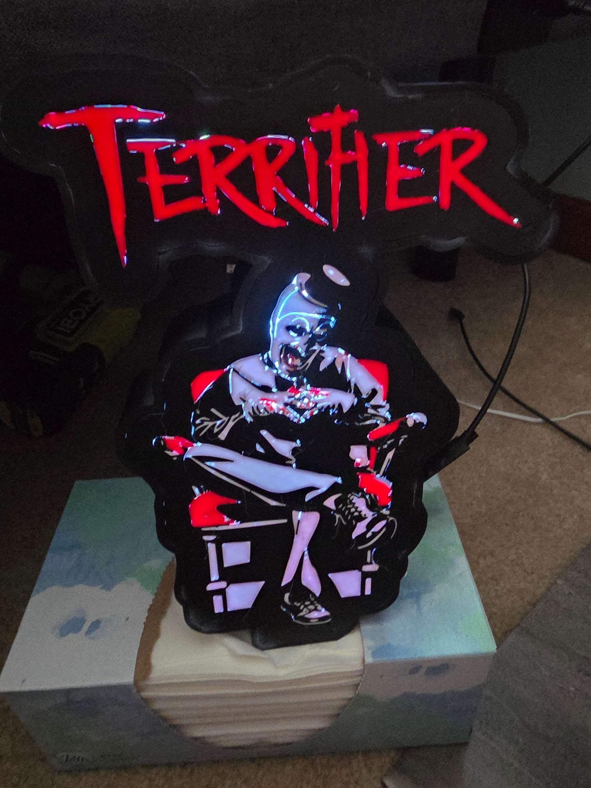 Terrifier 10" lightbox art the clown 1-2 days shipped by 3dCurioPrints