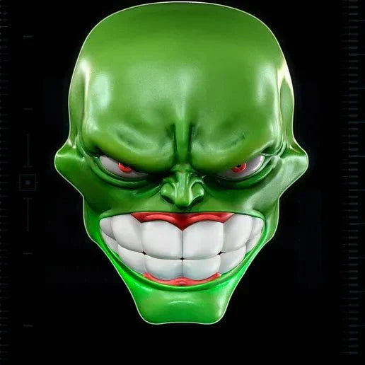 The Mask movie-inspired cosplay mask with magnetic closure and customizable mouth color options
