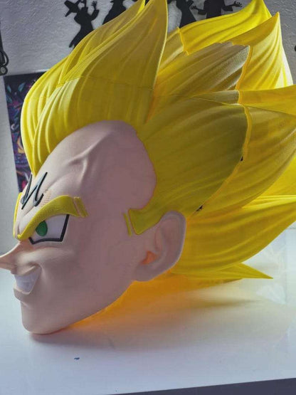 Majin Vegeta helmet mask with magnetic fasteners for cosplay and photoshoots