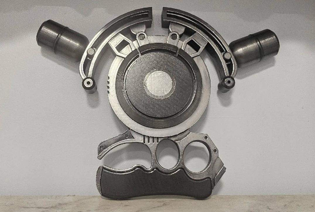 Vigilante arkham line launcher cosplay batman superhero cosplay instead silver grey by 3dCurioPrints