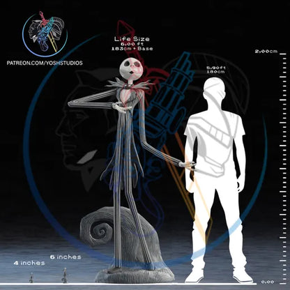 Life size 6ft Jack Skellington in pieces by 3dCurioPrints