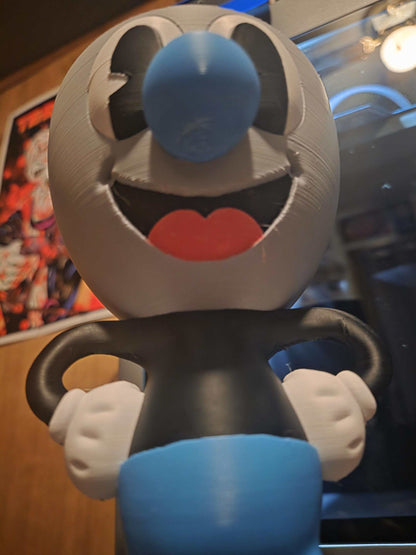 Large 10" Mugman video game bust statue figure made to order by 3dCurioPrints