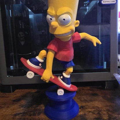 Large 10" bart simpson bust figure statue (10×7) made to order by 3dCurioPrints
