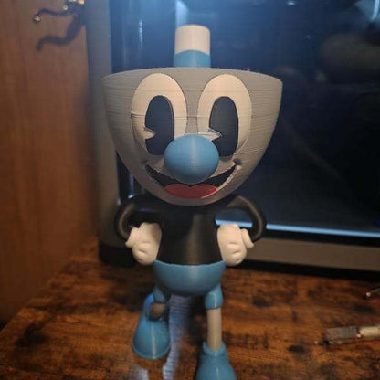 Large 10" Mugman video game bust statue figure made to order by 3dCurioPrints