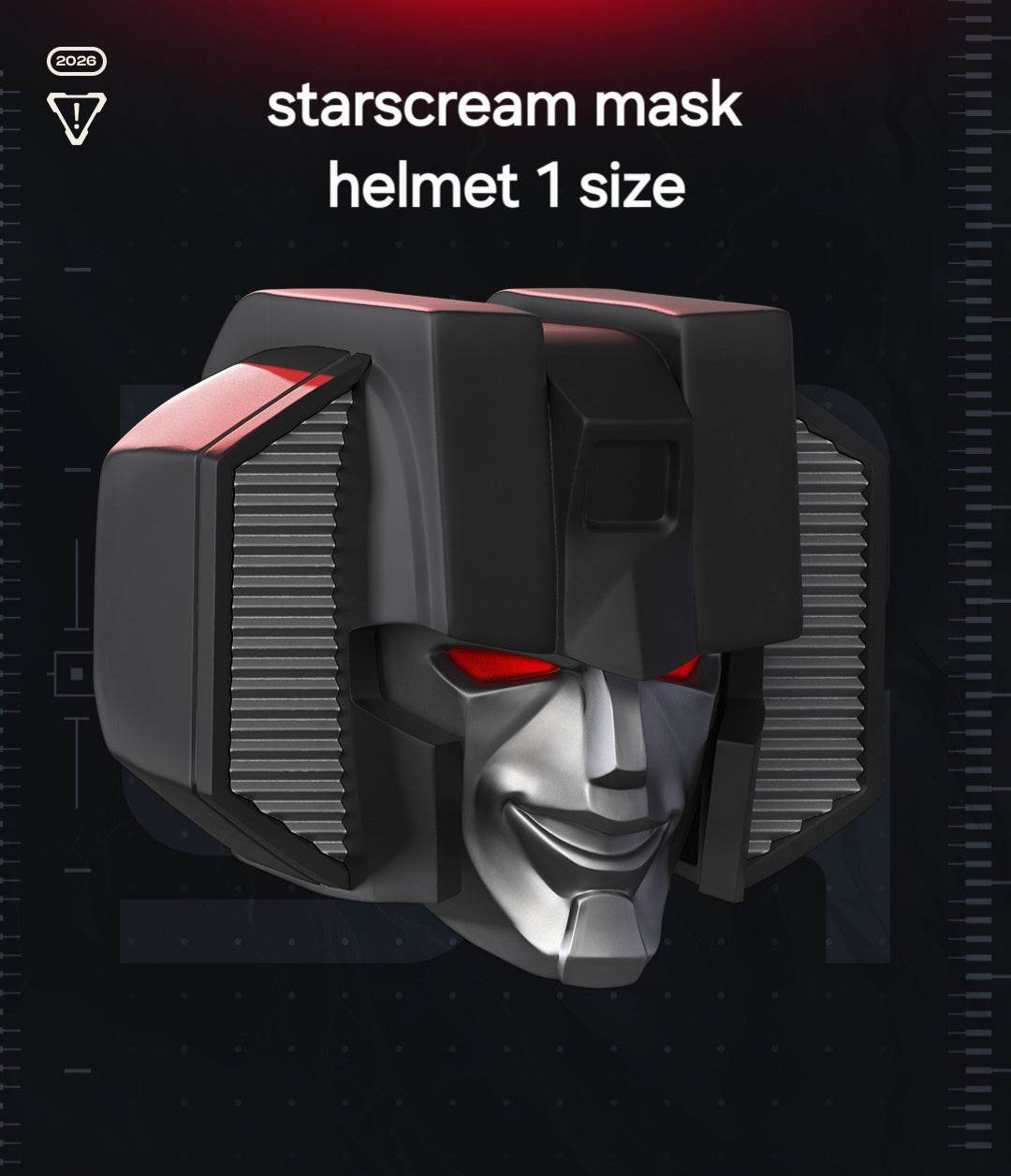 Starscream helmet mask inspired by Transformers, unique collectible mask with detailed design