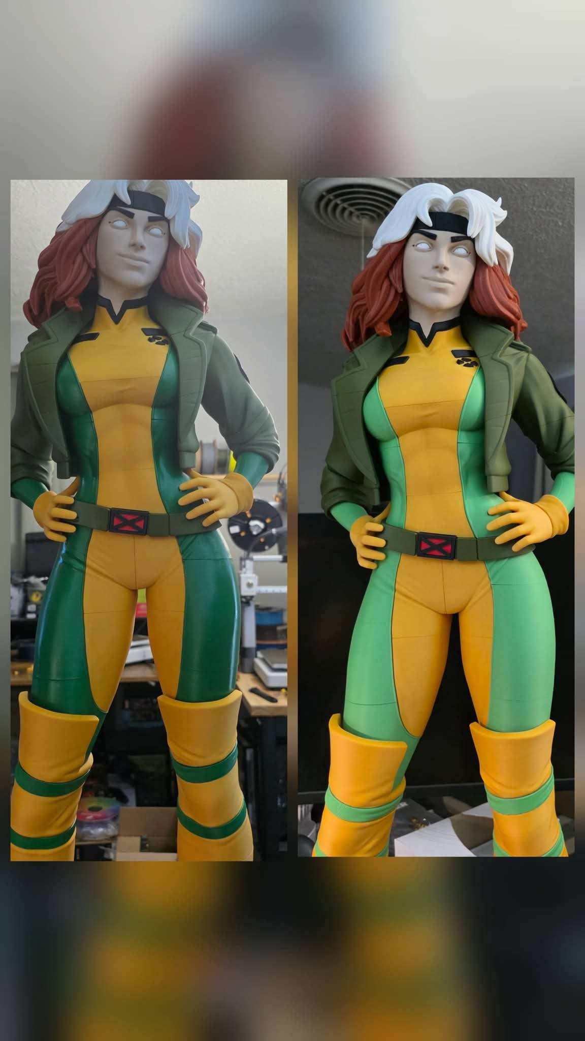 Life sized Marvel Rogue 5 ft 11 in collectible statue fan display