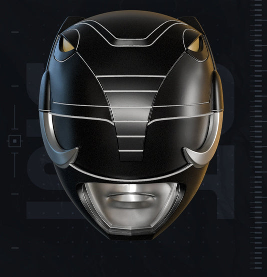 Black Power Ranger mask helmet fitting heads up to 24 inches