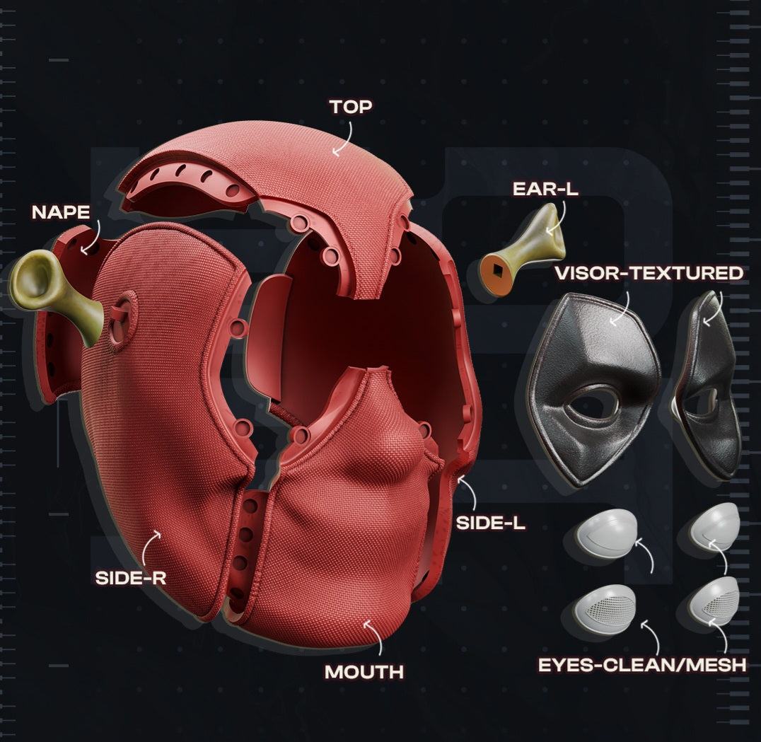 Shrekpool mask helmet fitting standard heads up to 24 inches pristine condition
