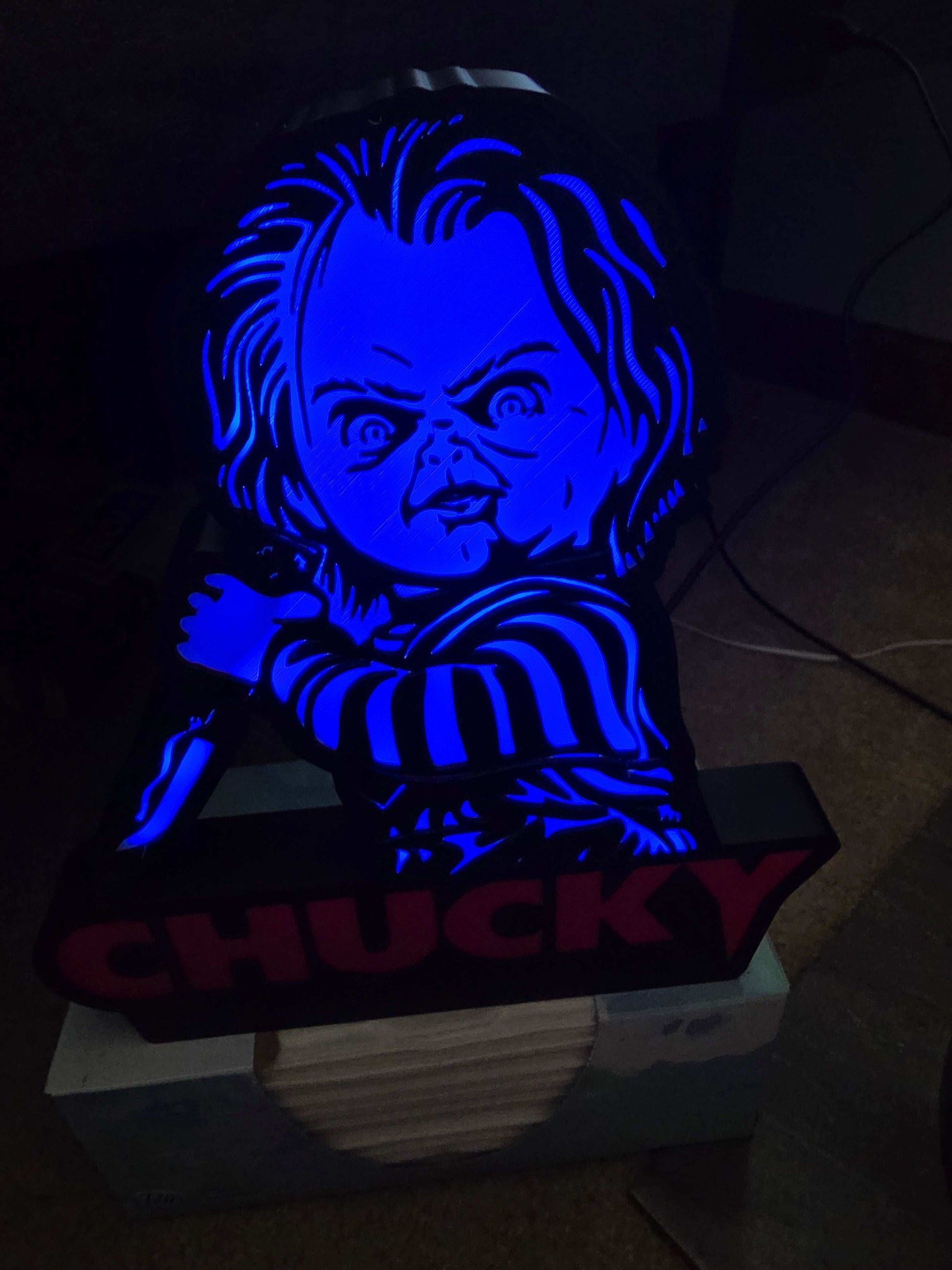 Chucky 10" lightbox comes with onn led lights ships in 1-2 days by 3dCurioPrints