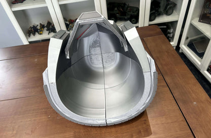 Megatron G1 grey helmet mask inspired by original Transformers design for cosplay and display