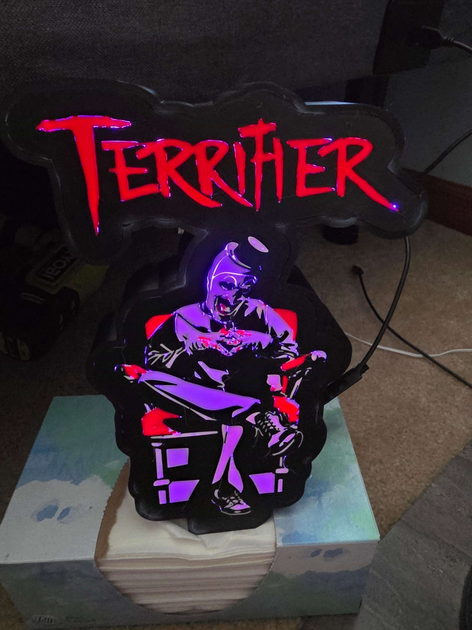 Terrifier 10" lightbox art the clown 1-2 days shipped by 3dCurioPrints