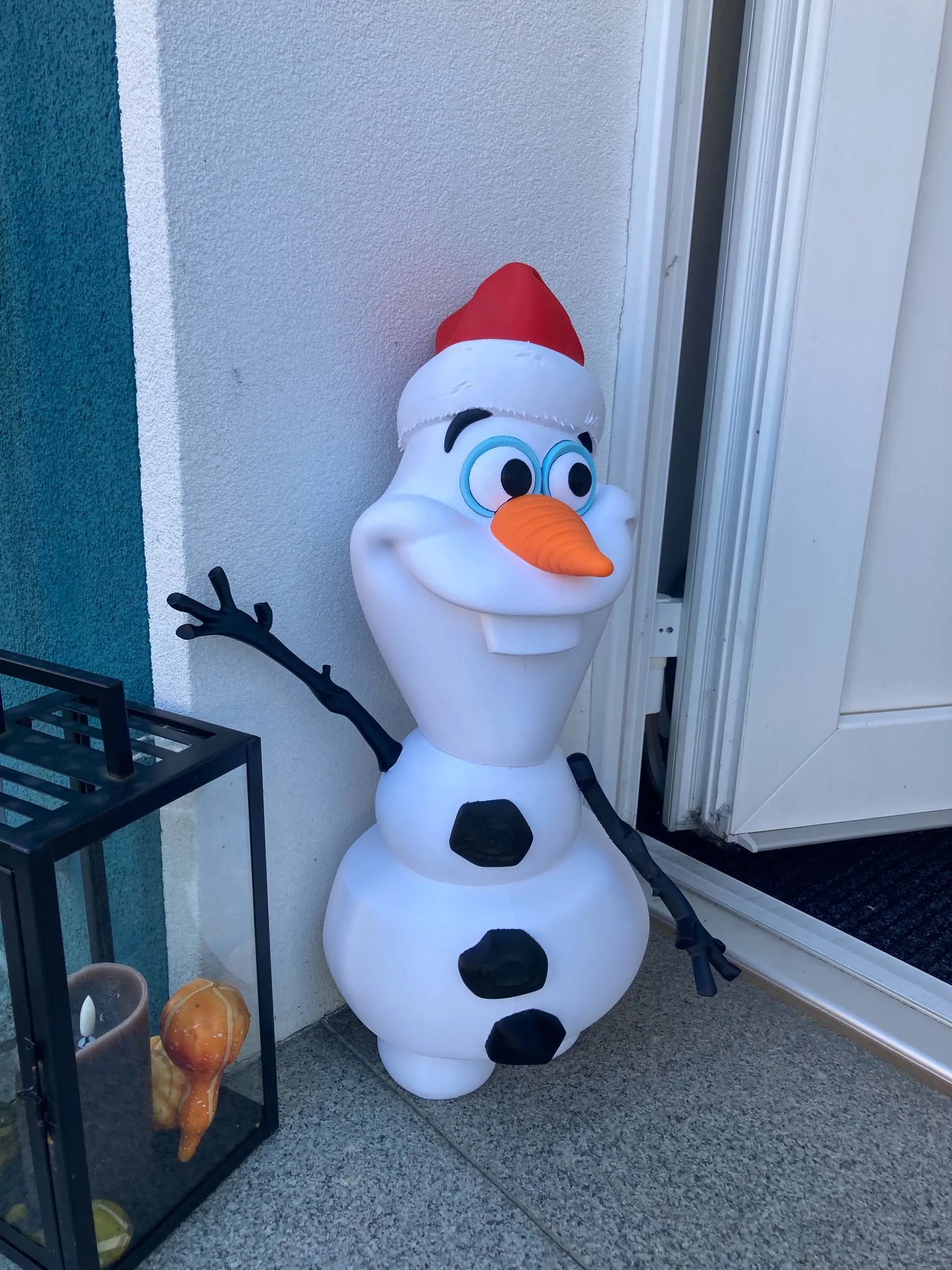 22" 1ft 10in Olaf Santa from Frozen arms glued on your end and hat as well by 3dCurioPrints