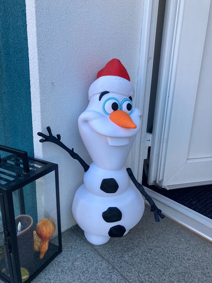 22" 1ft 10in Olaf Santa from Frozen arms glued on your end and hat as well by 3dCurioPrints