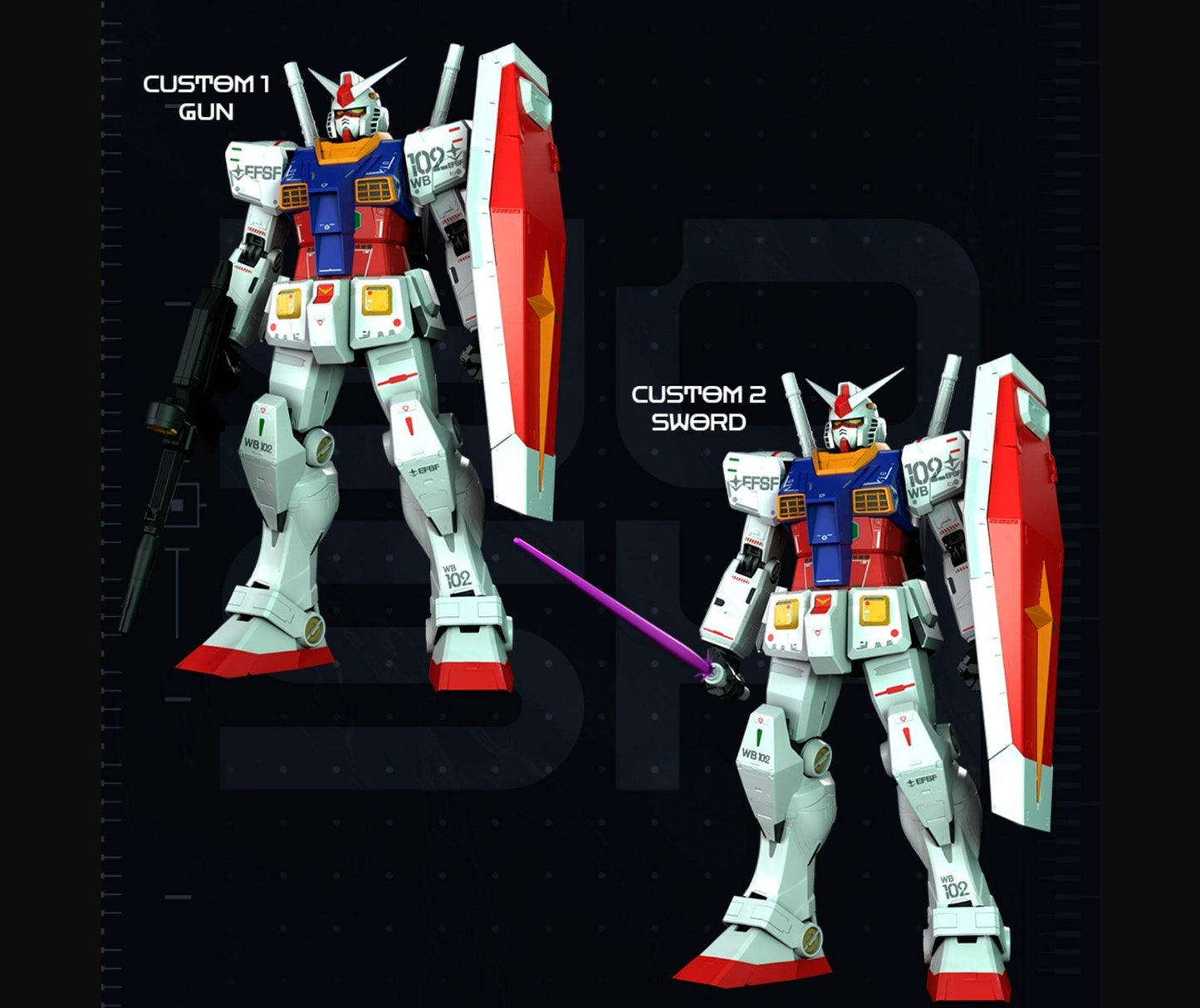 Life size Gundam anime figure 6ft custom 3D print with sword and gun options