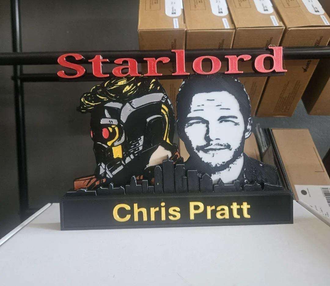 Superhero 10-inch nameplate wall art featuring Wolverine, Spider-Man, Iron Man, and Deadpool for desk or wall display
