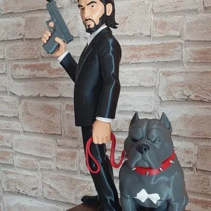 21" 1ft 9in John Wick and dog massive by 3dCurioPrints