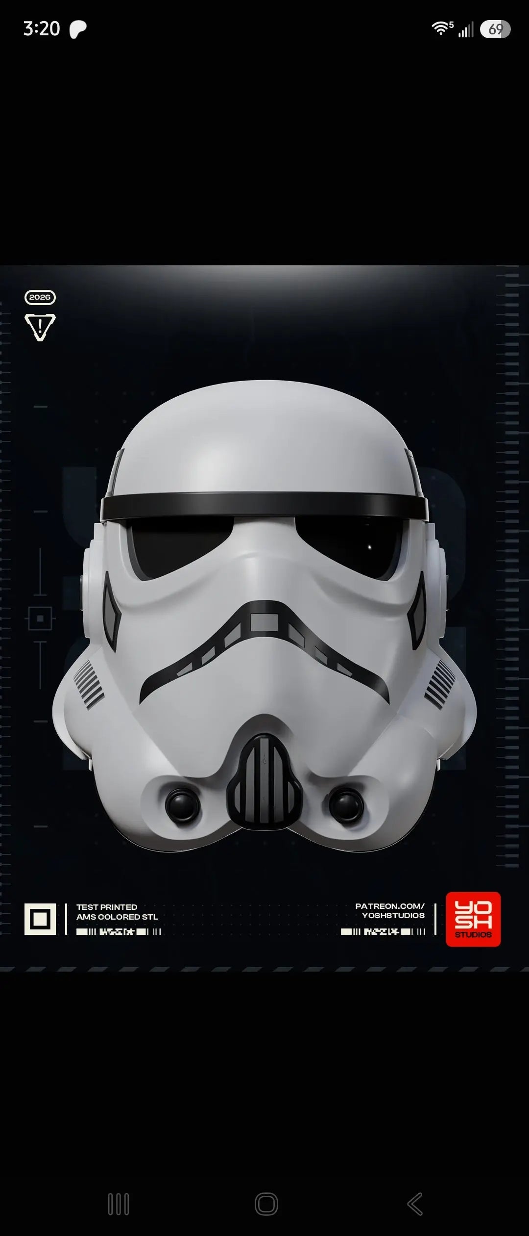 Lego stormtrooper helmet fits heads up to 24" by 3dCurioPrints