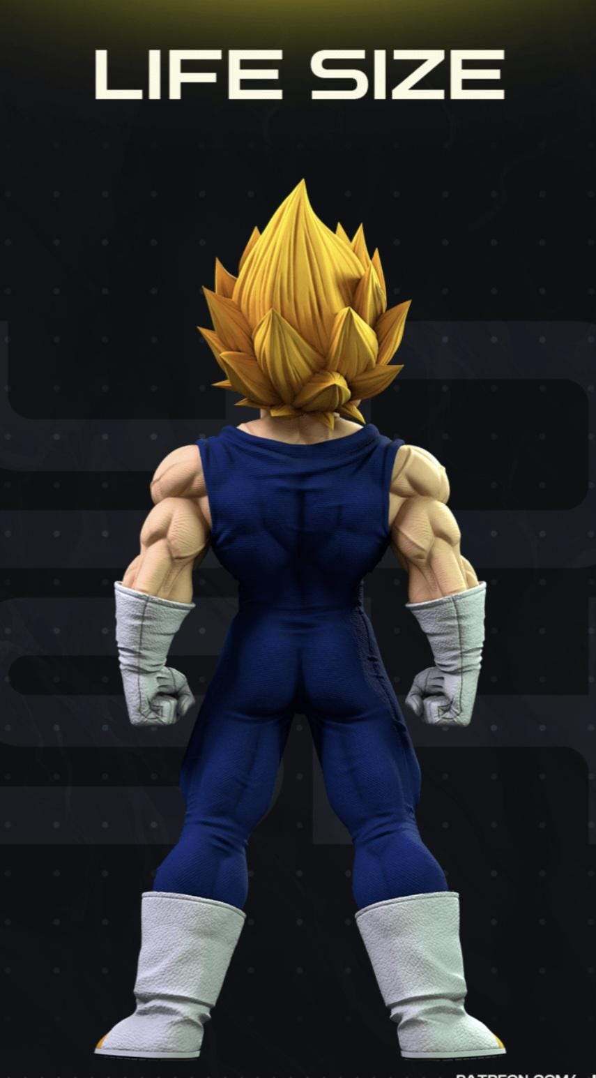 Fullsize lifesize 1:1 5ft 6in Majin Vegeta dragonball z bust made to order by 3dCurioPrints