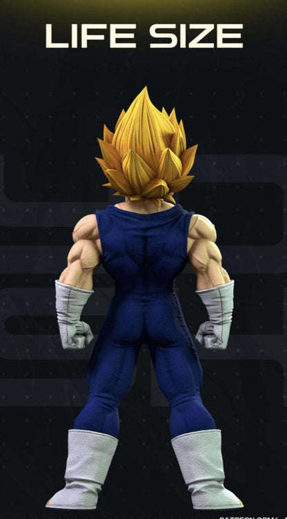 Fullsize lifesize 1:1 5ft 6in Majin Vegeta dragonball z bust made to order by 3dCurioPrints