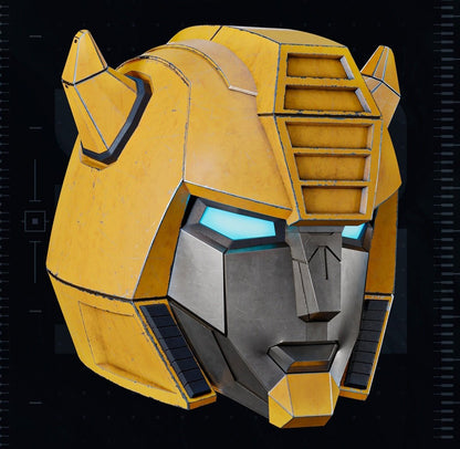 Transformers Bumblebee G1 helmet fitting heads up to 24 inches with detailed design