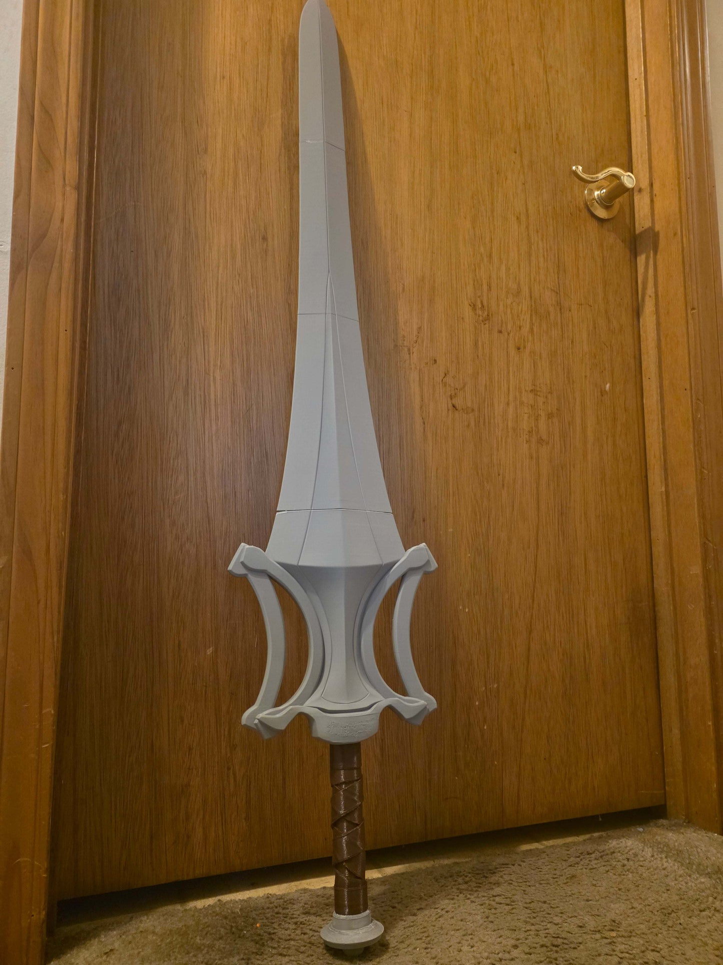 44-inch full-size Masters of the Universe He-Man sword kit in two pieces for DIY assembly and gluing